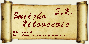 Smiljko Milovčević vizit kartica